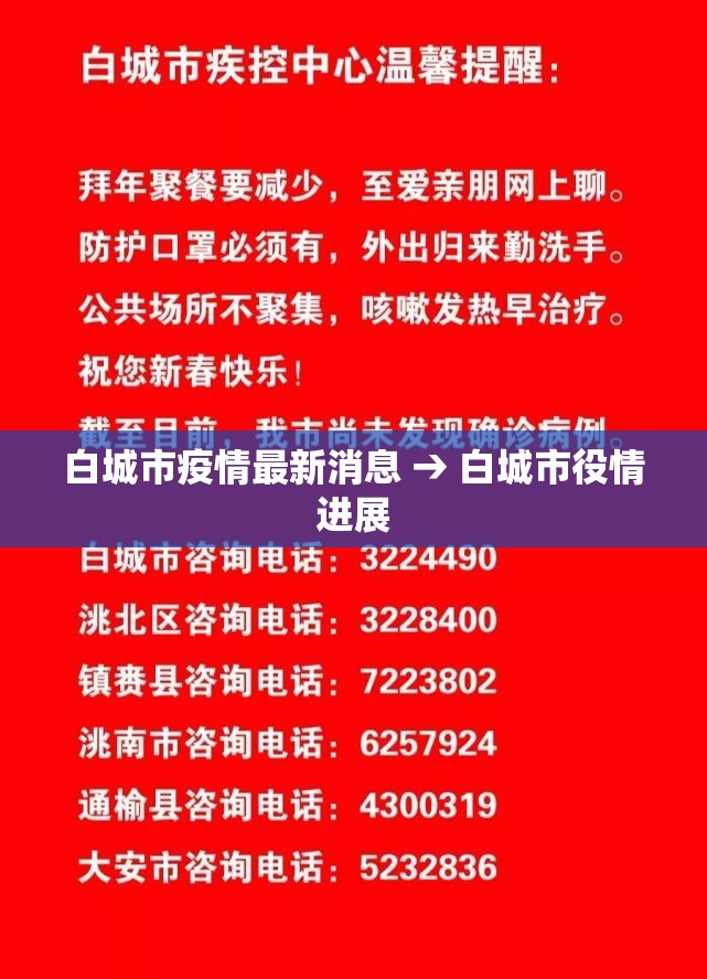 白城市疫情最新消息 → 白城市役情进展