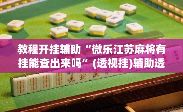 教程开挂辅助“微乐江苏麻将有挂能查出来吗”(透视挂)辅助透视教程