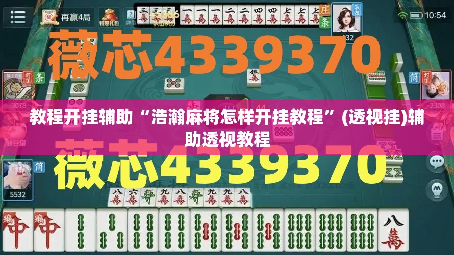 教程开挂辅助“浩瀚麻将怎样开挂教程	”(透视挂)辅助透视教程