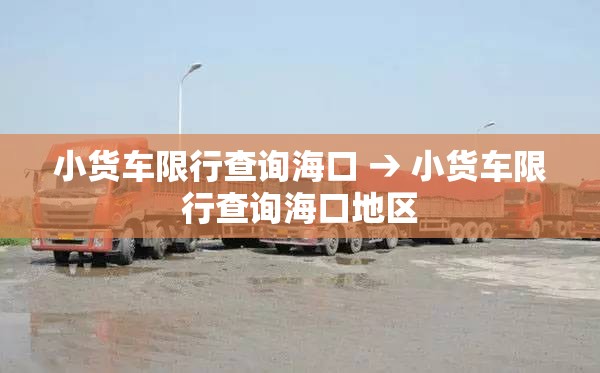 小货车限行查询海口 → 小货车限行查询海口地区