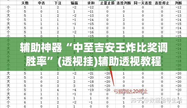 辅助神器“中至吉安王炸比奖调胜率”(透视挂)辅助透视教程