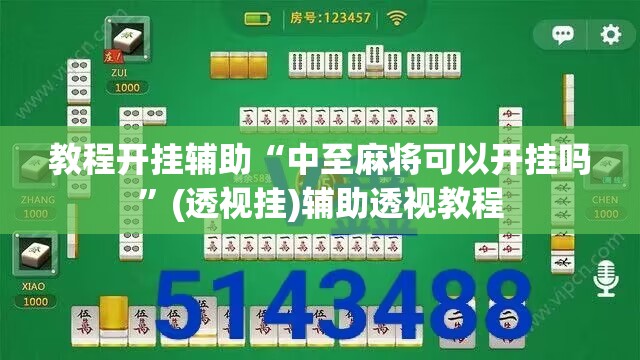 教程开挂辅助“中至麻将可以开挂吗”(透视挂)辅助透视教程
