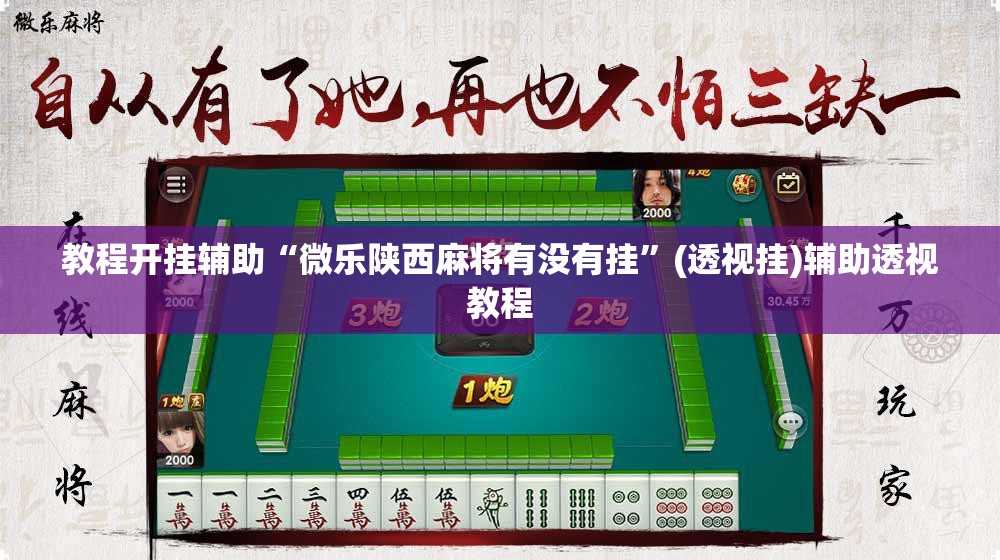 教程开挂辅助“微乐陕西麻将有没有挂	”(透视挂)辅助透视教程