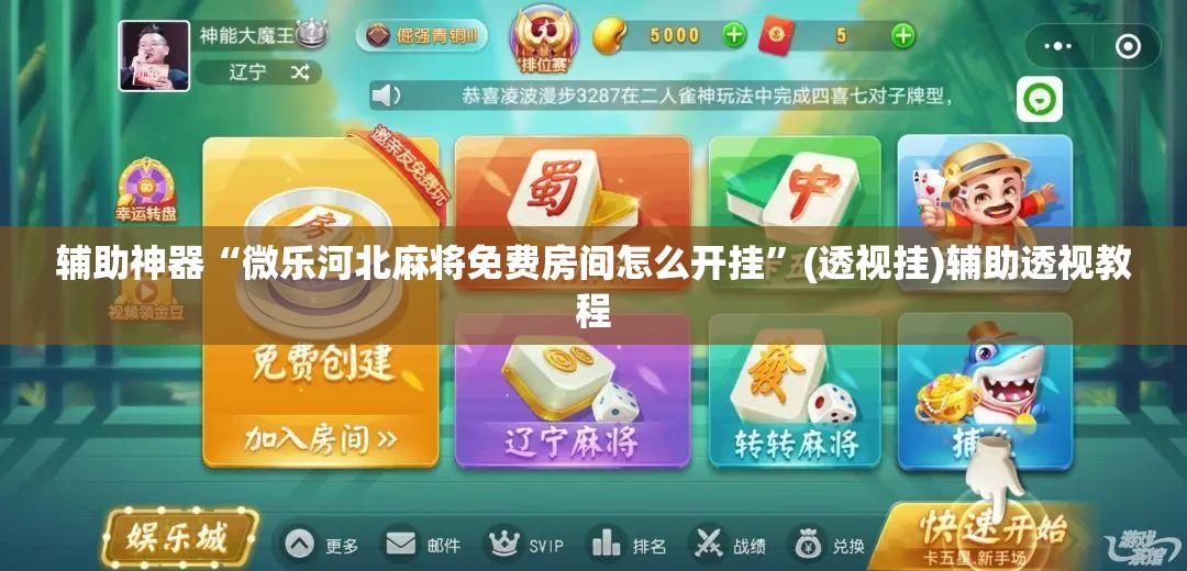 辅助神器“微乐河北麻将免费房间怎么开挂”(透视挂)辅助透视教程