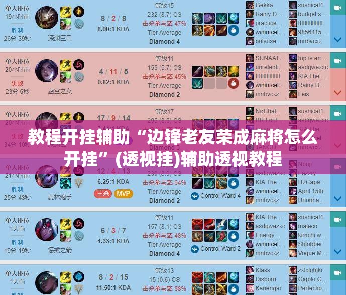 教程开挂辅助“边锋老友荣成麻将怎么开挂”(透视挂)辅助透视教程