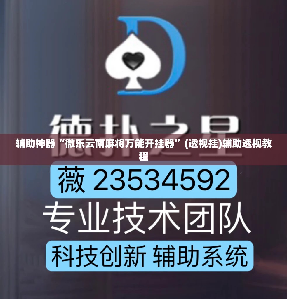 辅助神器“微乐云南麻将万能开挂器	”(透视挂)辅助透视教程