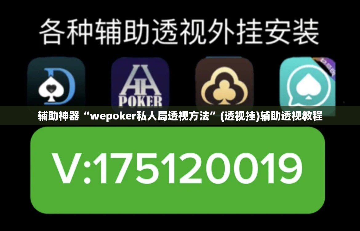 辅助神器“wepoker私人局透视方法”(透视挂)辅助透视教程