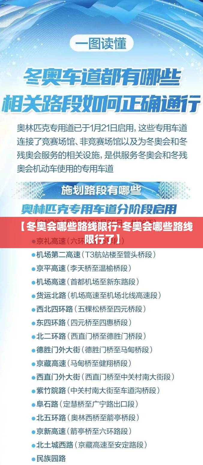 【冬奥会哪些路线限行·冬奥会哪些路线限行了】