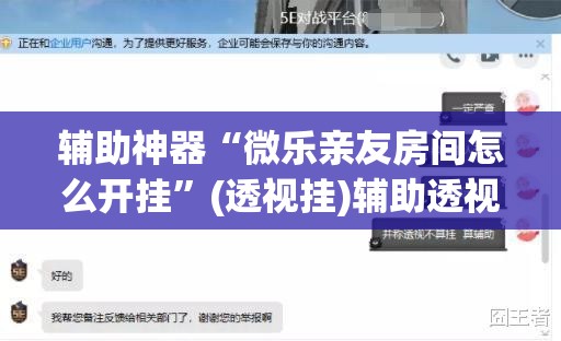 辅助神器“微乐亲友房间怎么开挂”(透视挂)辅助透视教程