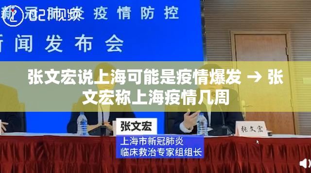 张文宏说上海可能是疫情爆发 → 张文宏称上海疫情几周