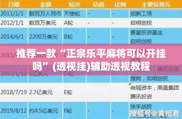 推荐一款“正宗乐平麻将可以开挂吗	”(透视挂)辅助透视教程