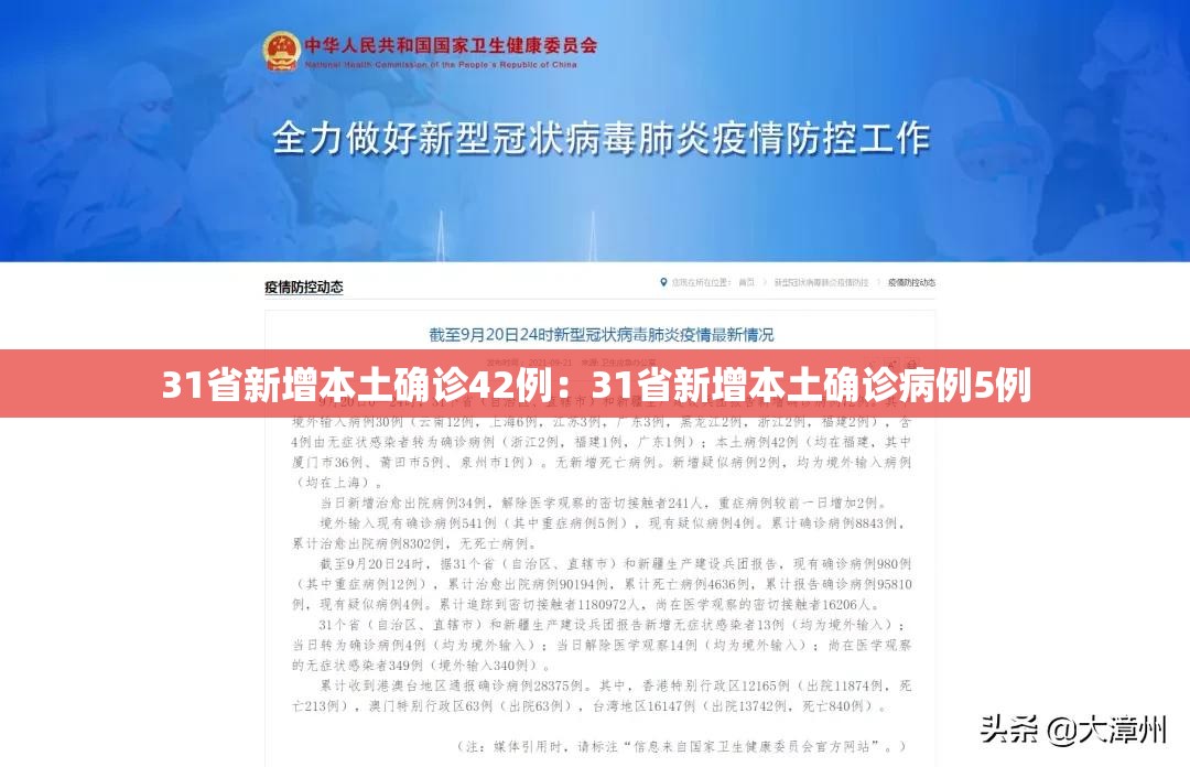 31省新增本土确诊42例：31省新增本土确诊病例5例