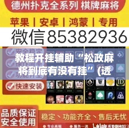 教程开挂辅助“松政麻将到底有没有挂”(透视挂)辅助透视教程