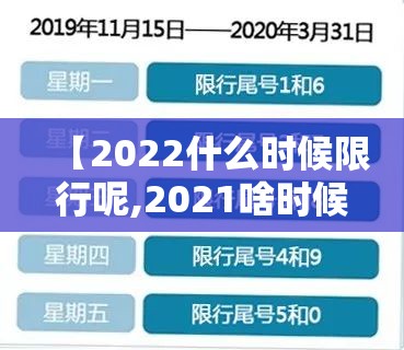 【2022什么时候限行呢,2021啥时候开始限号】