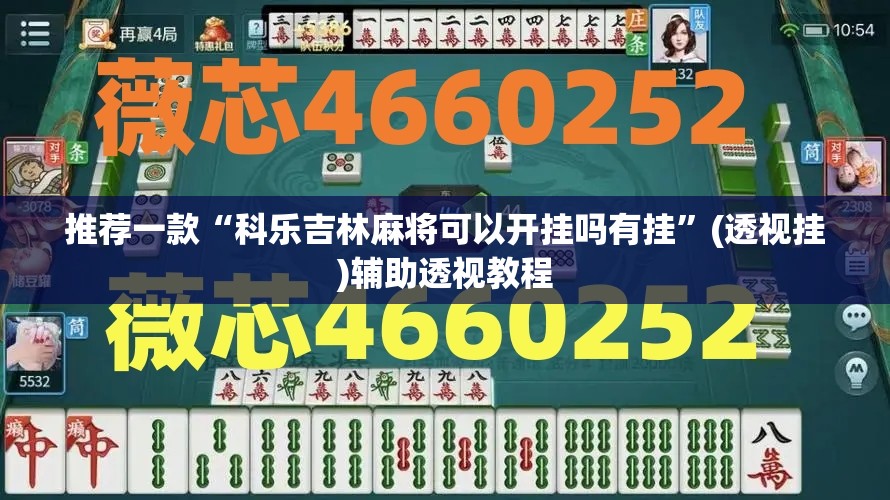 教程开挂辅助“微乐广西麻将开挂神器”(透视挂)辅助透视教程