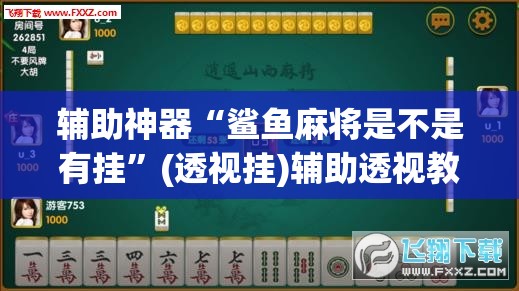辅助神器“鲨鱼麻将是不是有挂”(透视挂)辅助透视教程