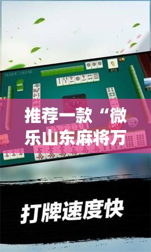 推荐一款“微乐山东麻将万能开挂器”(透视挂)辅助透视教程