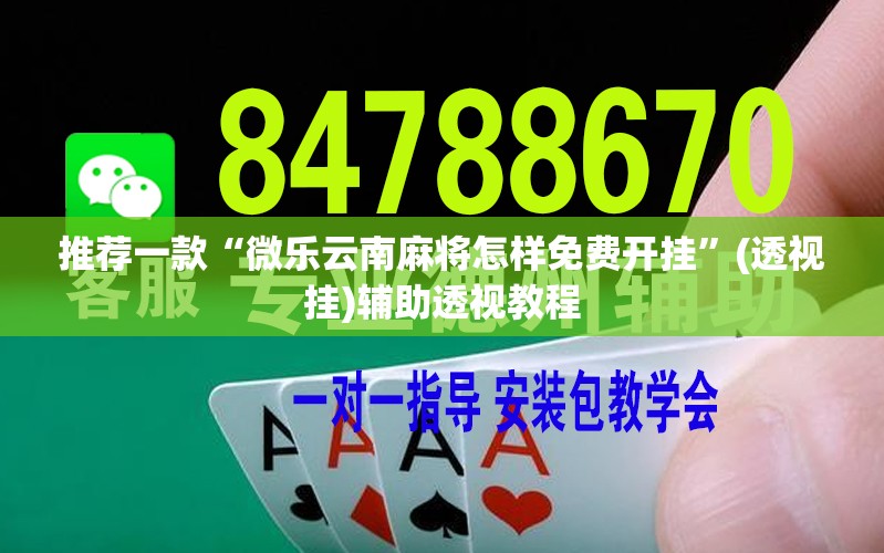 推荐一款“微乐云南麻将怎样免费开挂”(透视挂)辅助透视教程