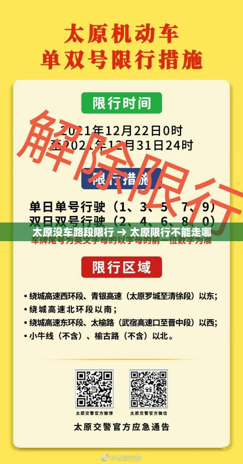 太原没车路段限行 → 太原限行不能走哪