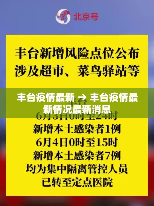 丰台疫情最新 → 丰台疫情最新情况最新消息