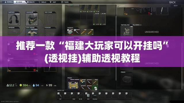 推荐一款“福建大玩家可以开挂吗”(透视挂)辅助透视教程