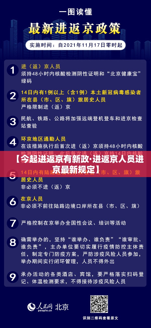 【今起进返京有新政·进返京人员进京最新规定】