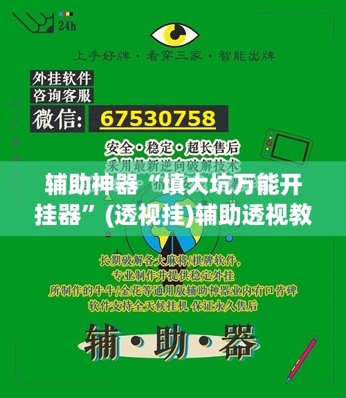 辅助神器“填大坑万能开挂器”(透视挂)辅助透视教程