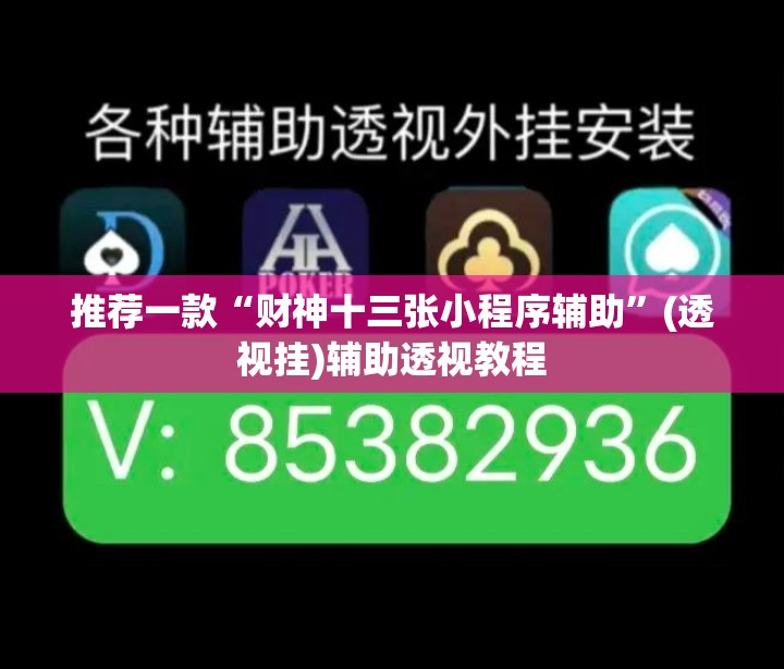 推荐一款“财神十三张小程序辅助	”(透视挂)辅助透视教程