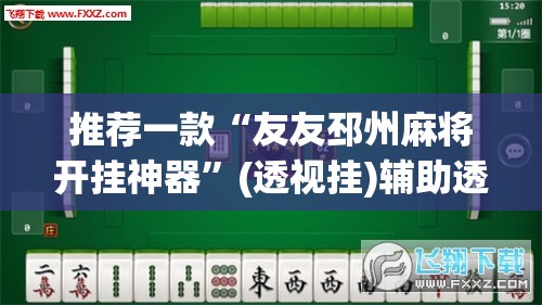推荐一款“友友邳州麻将开挂神器”(透视挂)辅助透视教程