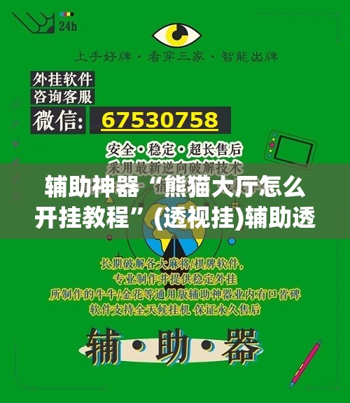 辅助神器“熊猫大厅怎么开挂教程	”(透视挂)辅助透视教程