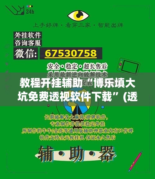 教程开挂辅助“博乐填大坑免费透视软件下载”(透视挂)辅助透视教程