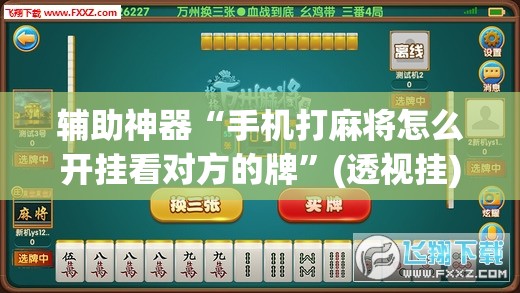 辅助神器“手机打麻将怎么开挂看对方的牌”(透视挂)辅助透视教程