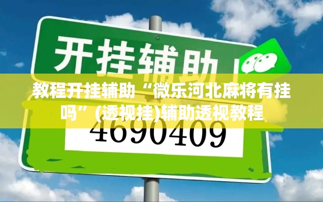 教程开挂辅助“微乐河北麻将有挂吗	”(透视挂)辅助透视教程