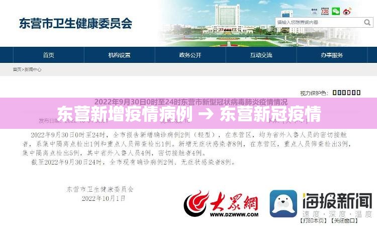 东营新增疫情病例 → 东营新冠疫情