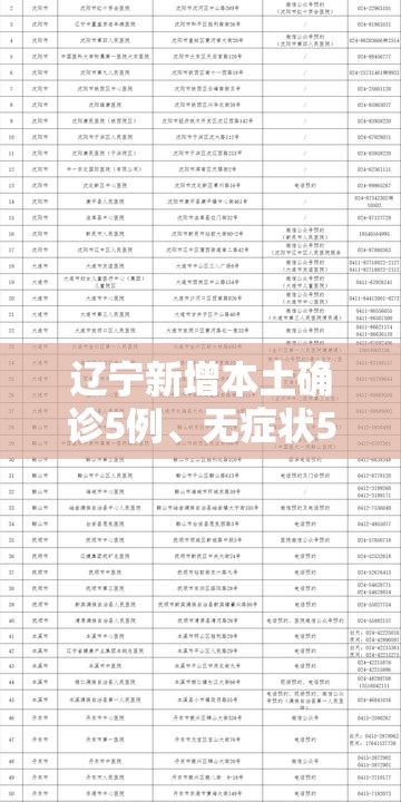 辽宁新增本土确诊5例	、无症状52例：辽宁新增本土无症状8例