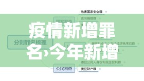 疫情新增罪名›今年新增防疫罪名