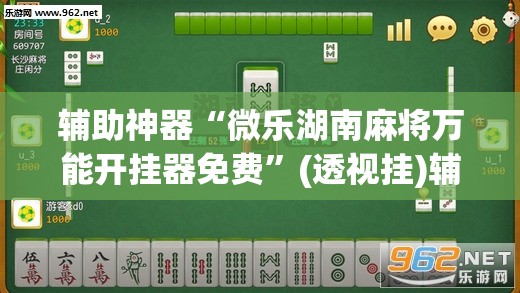 辅助神器“微乐湖南麻将万能开挂器免费”(透视挂)辅助透视教程