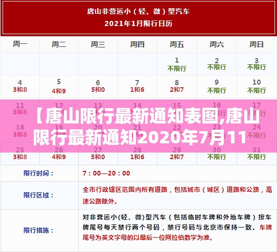 【唐山限行最新通知表图,唐山限行最新通知2020年7月11日】