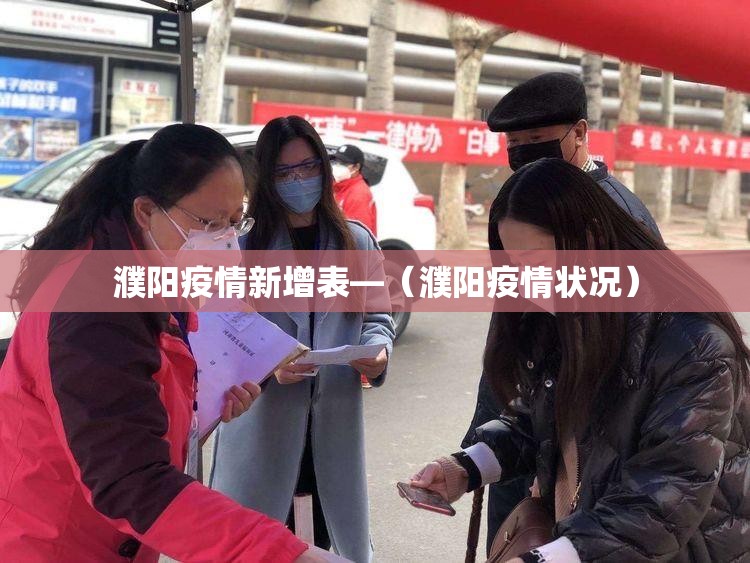 濮阳疫情新增表—（濮阳疫情状况）