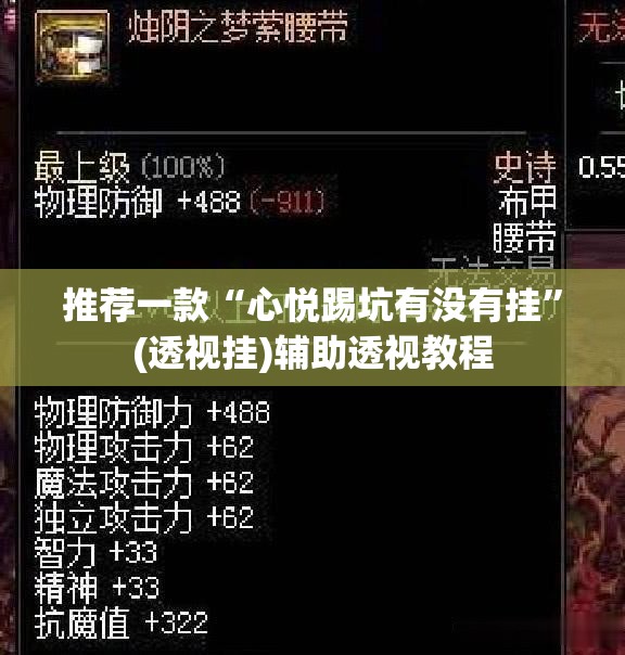 推荐一款“心悦踢坑有没有挂”(透视挂)辅助透视教程