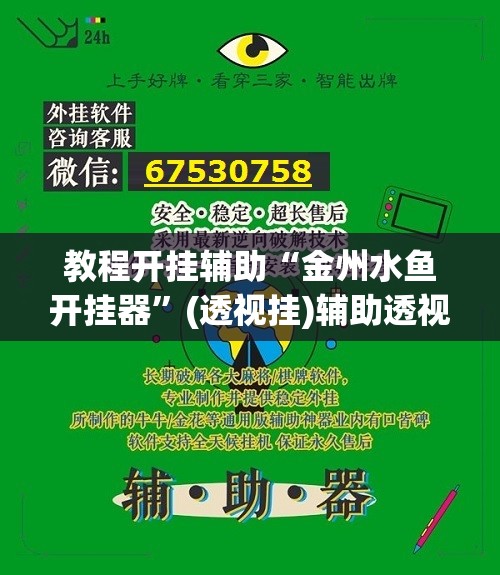 教程开挂辅助“金州水鱼开挂器”(透视挂)辅助透视教程