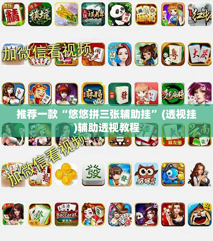 推荐一款“悠悠拼三张辅助挂”(透视挂)辅助透视教程