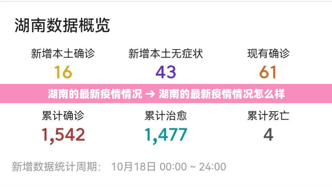 湖南的最新疫情情况 → 湖南的最新疫情情况怎么样