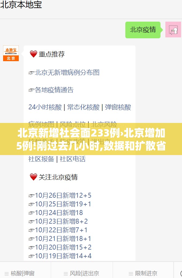 北京新增社会面233例›北京增加5例!刚过去几小时,数据和扩散省份又有新变化