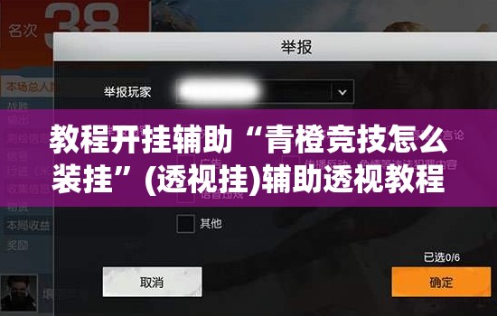 教程开挂辅助“青橙竞技怎么装挂”(透视挂)辅助透视教程