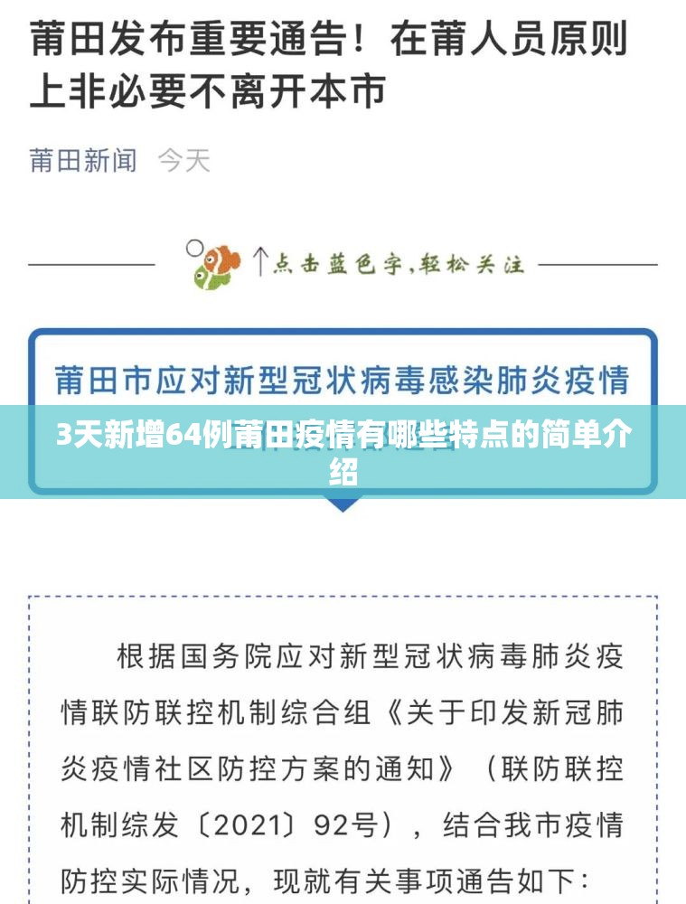 3天新增64例莆田疫情有哪些特点的简单介绍 3天新增64例莆田疫情有哪些特点的简单介绍