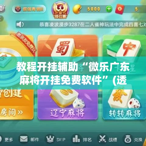 教程开挂辅助“微乐广东麻将开挂免费软件	”(透视挂)辅助透视教程