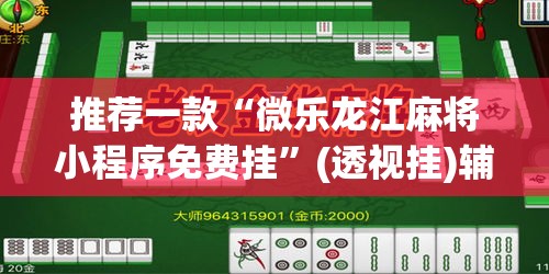 推荐一款“微乐龙江麻将小程序免费挂”(透视挂)辅助透视教程