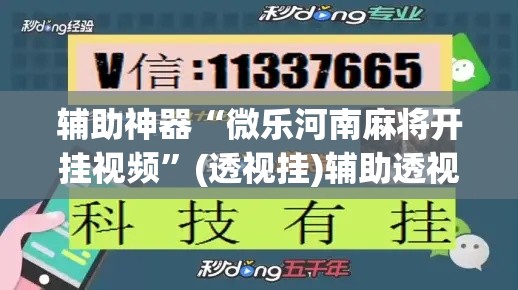 辅助神器“微乐河南麻将开挂视频	”(透视挂)辅助透视教程