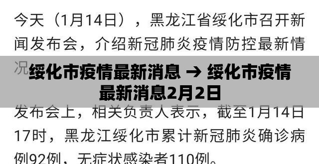 绥化市疫情最新消息 → 绥化市疫情最新消息2月2日